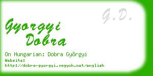 gyorgyi dobra business card